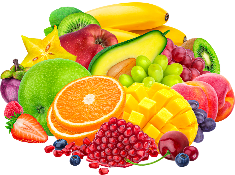 Fruits group isolated